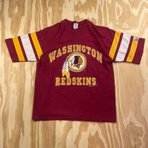 Vintage 1993 Logo 7 Washington Redskins Jersey-Style Tee – Made in USA – Men’s L